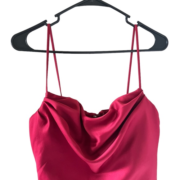 COPY - House of CB Anja Satin Corset Red Midi Dress - Picture 5 of 16